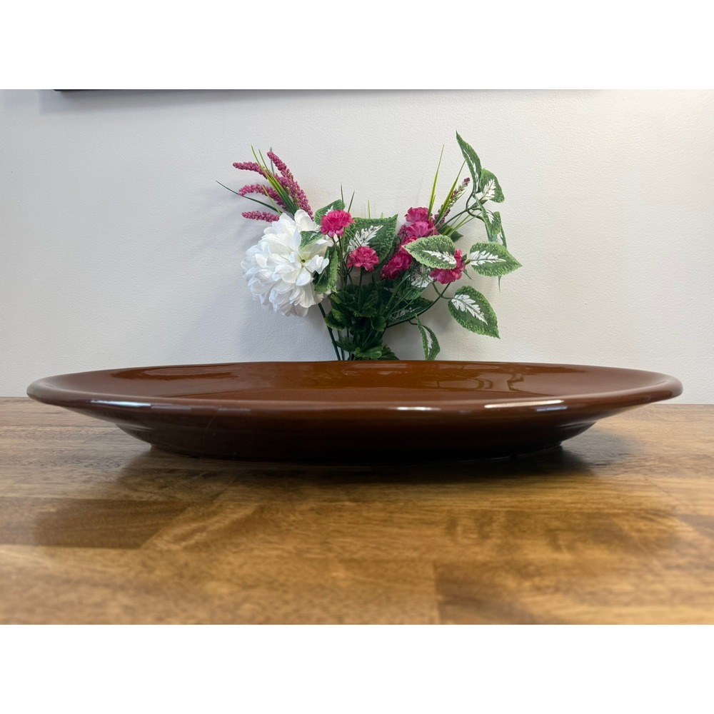 Vintage Williams Sonoma Large Brown Glazed Stoneware‎ Serving Platter Portugal